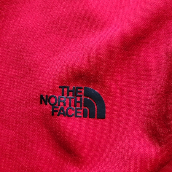 North Face hoodie hooded sweatshirt outdoor shirt top red black logo men's - Picture 9 of 13
